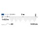 LED висулки Icicle – 3 м, топла бяла светлина, уютен ефект