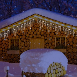 LED висулки Icicle – 3 м, студена бяла светлина за модерен ефект