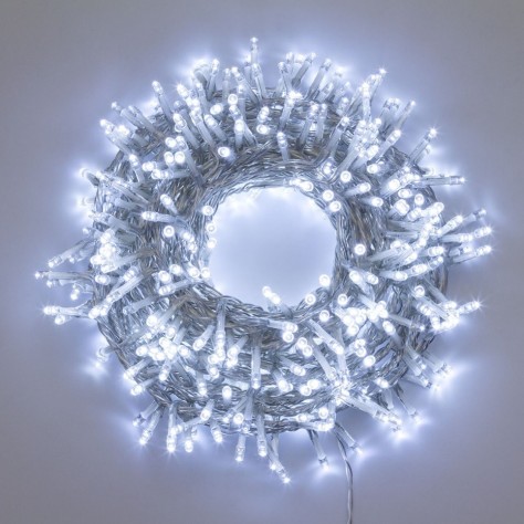 Компактен LED гирлянд 720 LED – 14.9м, бяла светлина, за елха 180–210см Компактен LED гирлянд 720 LED – 14.9м, бяла светлина, за елха 180–210см