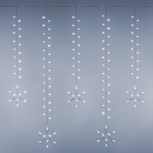 LED висулки със снежинки – 5м, ефектна коледна декорация