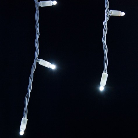 LED висулки Icicle – 3 м, студена бяла светлина за модерен ефект